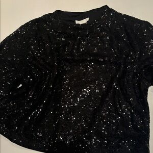H&M Sparkling Black Sequin Top